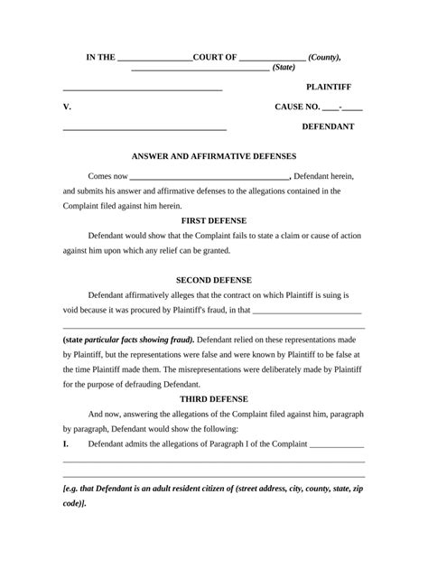 In Civil Lawsuit Doc Template Pdffiller