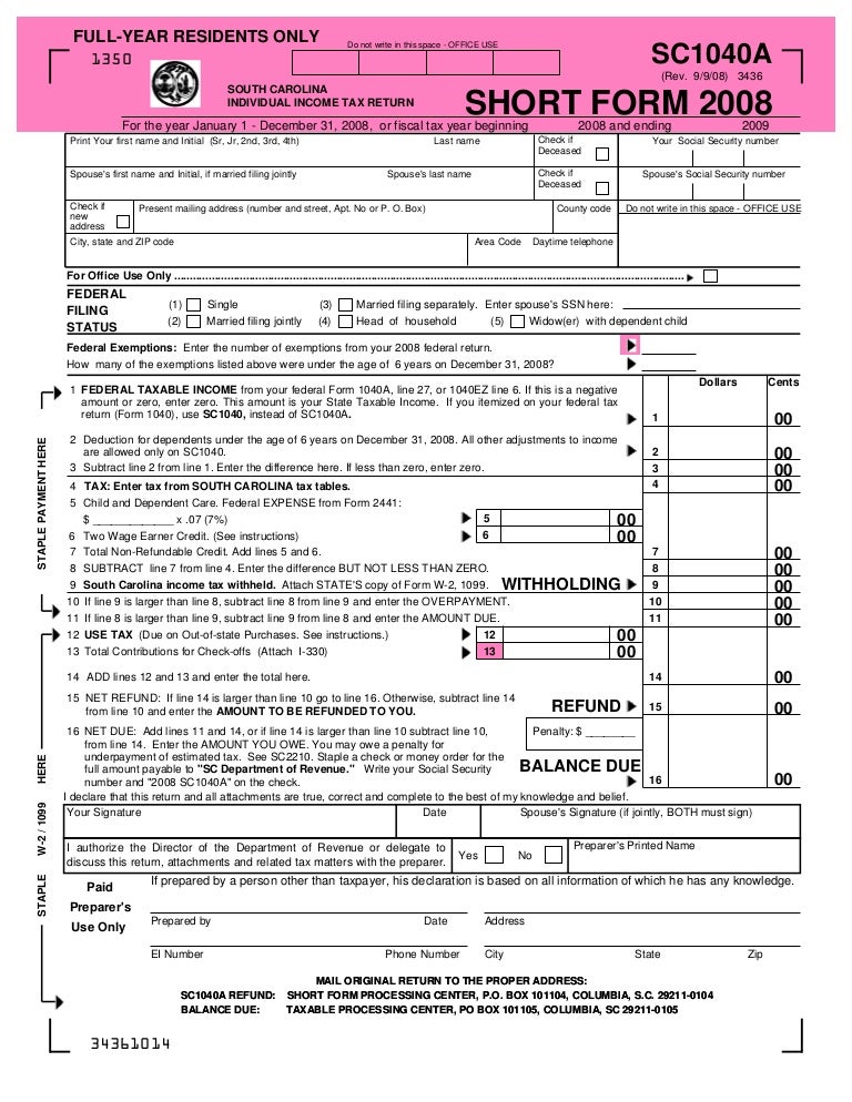 Income Tax Return Form Download Taopoi