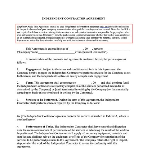 Independent Contractor Agreement Sample 3 Things To Keep In Mind