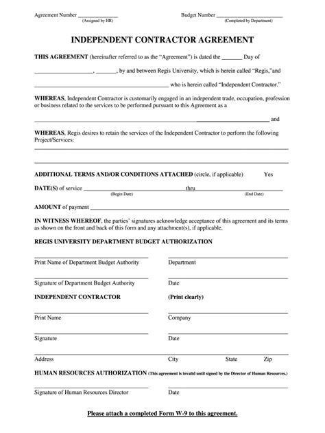 Independent Contractor Application Template Pdf Template