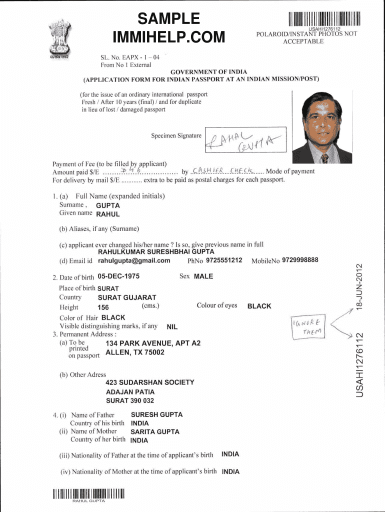 Indian Passport Renewal Form Vfs Printable Form 2024