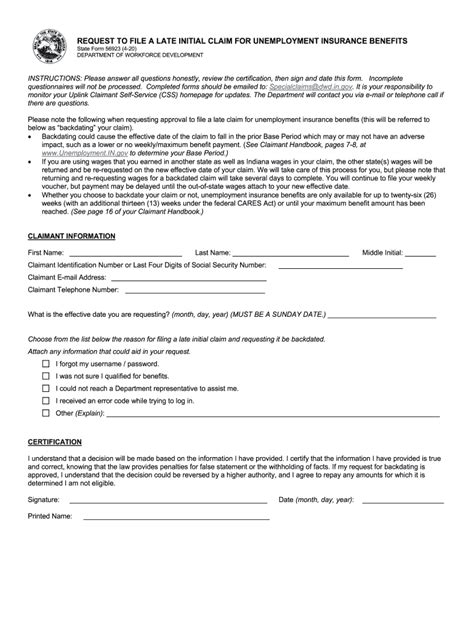 Indiana Unemployment Overpayment Forgiveness Fill Out Sign Online