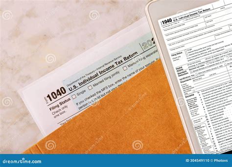 Individual Income Tax Forms 1040 Are Prepared By Accounting Office