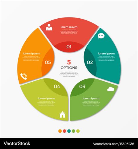 Infographic Template With 5 Steps Royalty Free Vector Image