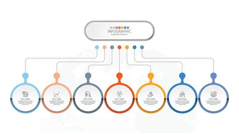 Infographic With 7 Steps Process Or Options 16083724 Vector Art At