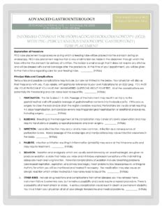 Informed Consent Endoscopy With Percutaneous Endoscopic Gastrotomy Tube Placement Peg