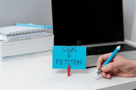 Inspiration Showing Sign Sign A Petition Conceptual Photo Support A Cause By Signing Paper With