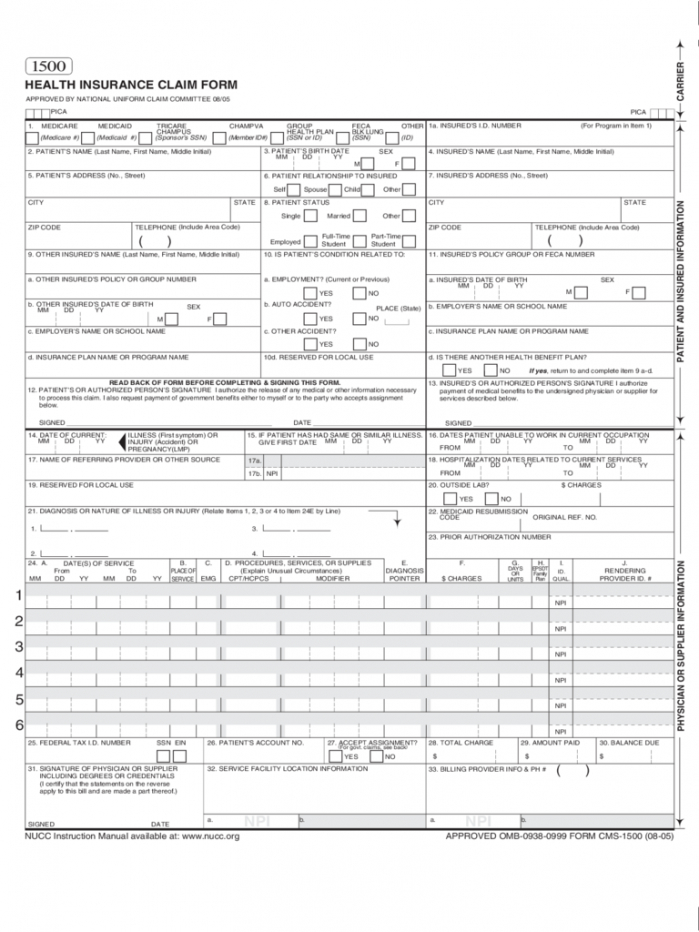 Insurance Claim Form 3 Free Templates In Pdf Word Excel Download