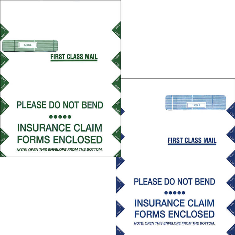 Insurance Claim Form Mailing Envelopes Medicalcodingbooks Com