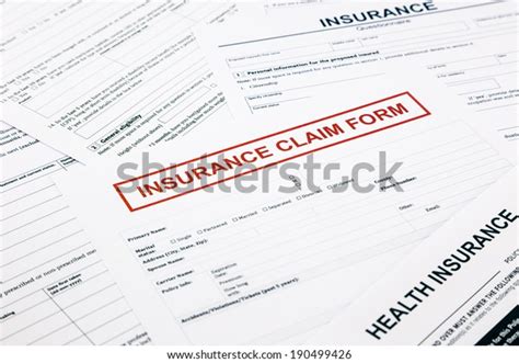 Insurance Claim Form Paperwork Legal Document Stock Photo 190499426 Shutterstock