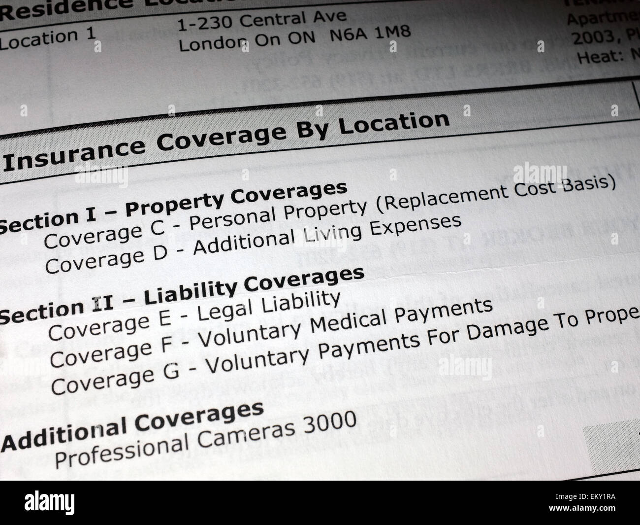 Insurance Paperwork Hi Res Stock Photography And Images Alamy