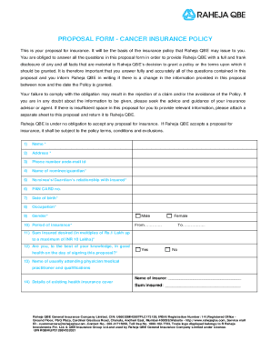 Insurance Proposal Form Format Importance Elements Explained