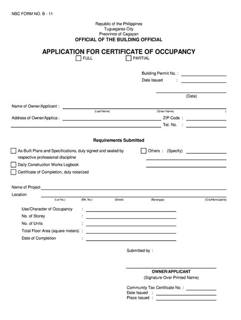 Integrated Occupational Permit Fill Online Printable Fillable