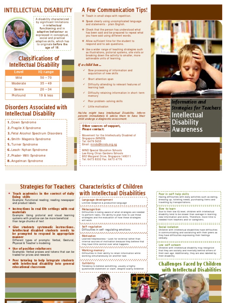 Intellectual Disability Brochure Pdf Pdf Intellectual Disability