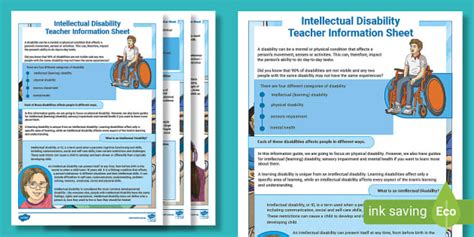 Intellectual Disability Teacher Information Sheet Twinkl