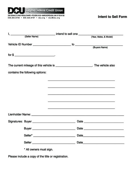 Intent To Sell Form Fill Online Printable Fillable Blank Pdffiller