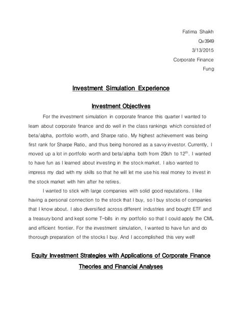 Investment Paper