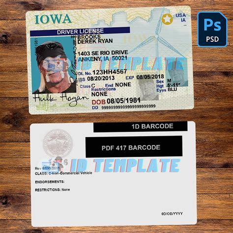 Iowa Driving License Psd Template New 1200Dpi Driving License Template