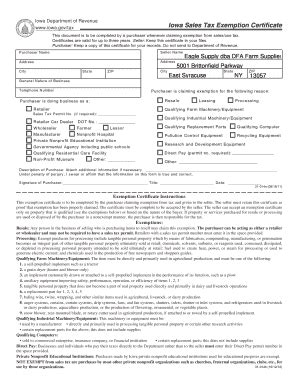 Iowa Tax Exempt Form Complete With Ease Airslate Signnow