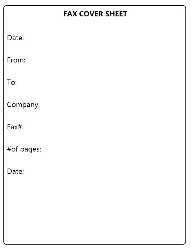 Irs Fax Cover Sheet Template Pdf