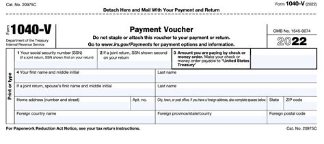 Irs Form 1040 V 2023 Printable Forms Free Online