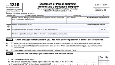 Irs Form 1310 Walkthrough Archived Copy Read Comments Only Youtube