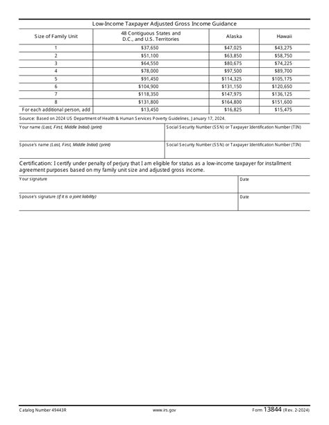 Irs Form 13844 Download Fillable Pdf Or Fill Online Application For