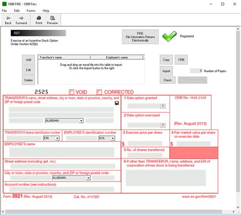 Irs Form 3921 Software 289 Efile 3921 Software