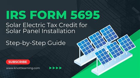 Irs Form 5695 Solar Electric Tax Credits For Solar Panel Systems