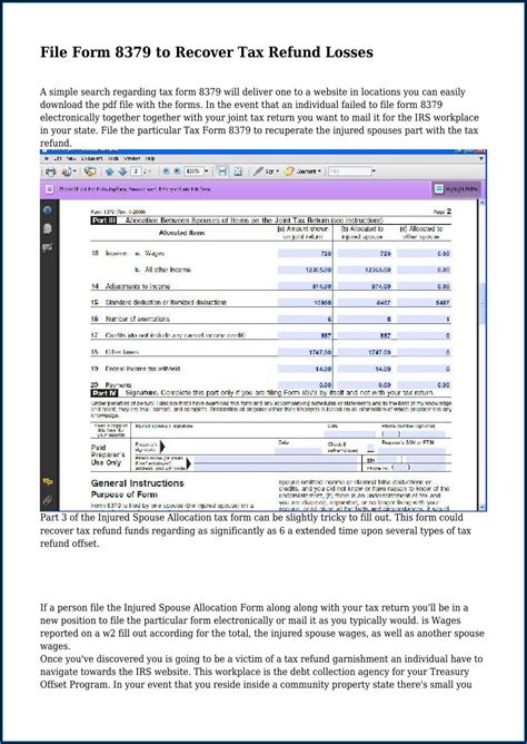 Irs Forms 8379 Instructions Form Resume Examples Wk9y660ly3