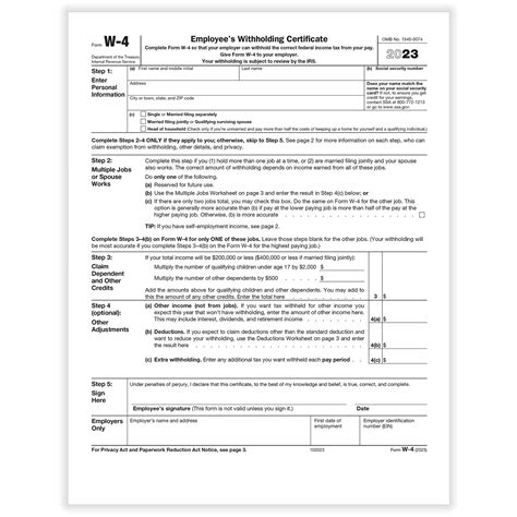 Is There A New W4 Form For 2023 Printable Forms Free Online