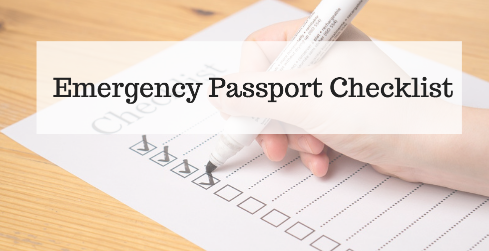 Emergency Passport Paperwork