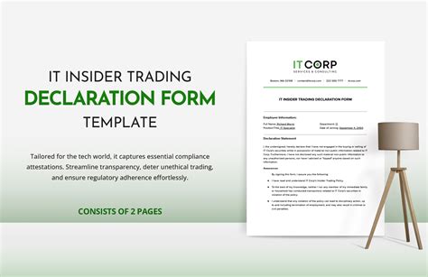 It Insider Trading Declaration Form Template In Word Pdf Google Docs