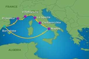 Italy To France Spain Fly Cruise From Rome 7 October 2025 9 Nt