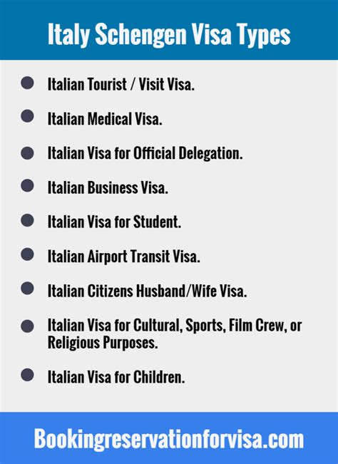 Italy Visa Types Requirements Application Guidelines