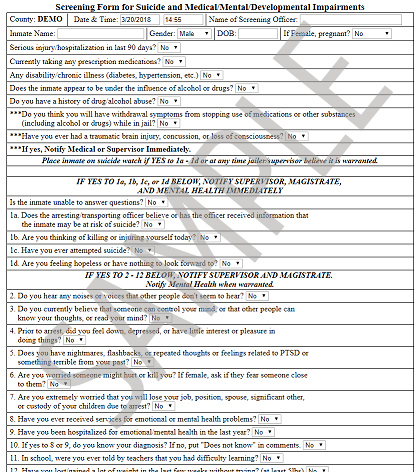 Jail Forms