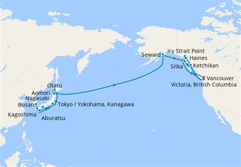 Japan And Alaska Cunard 30 Night Cruise From Tokyo To Seattle