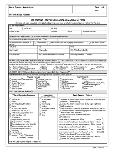 Job Briefing Template Fill Out Amp Sign Online Dochub