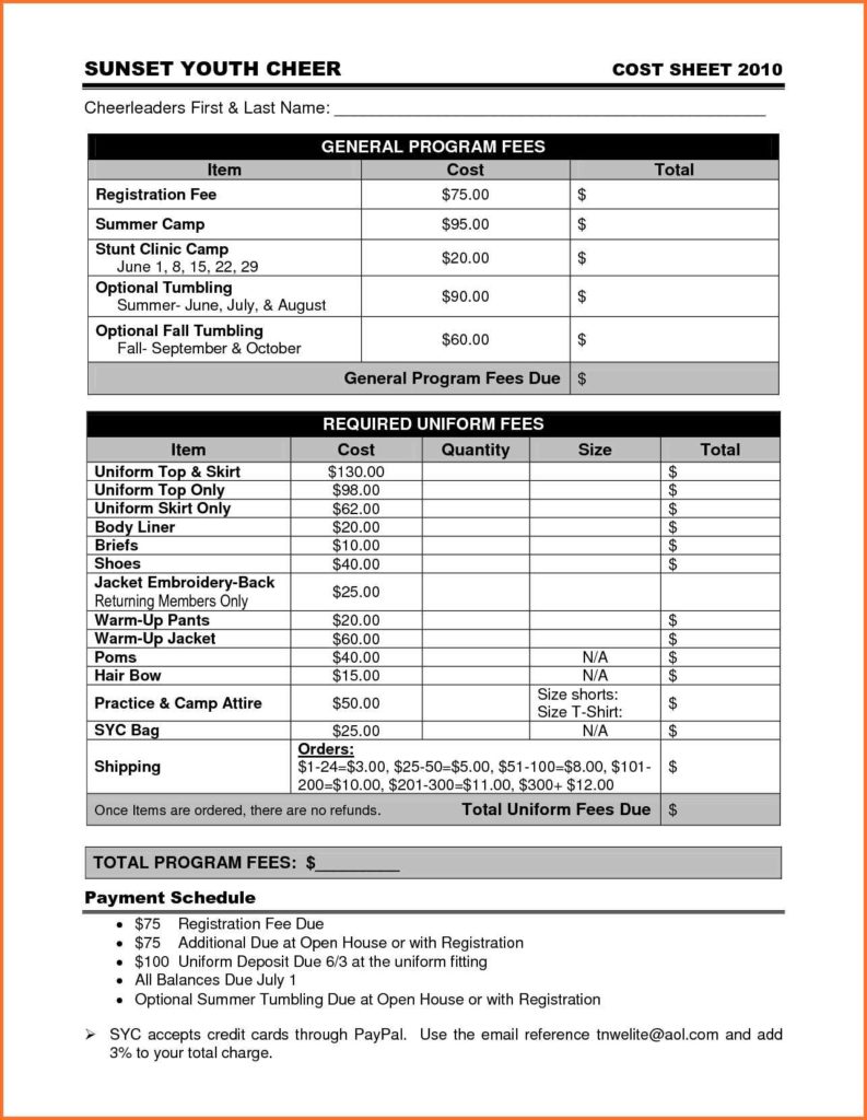 Job Cost Spreadsheet Template Db Excel Com