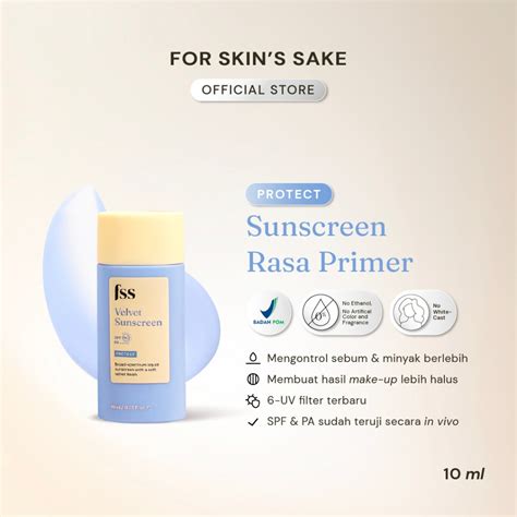 Jual Fss For Skin Amp 39 S Sake Velvet Sunscreen Spf 50 Pa Shopee Indonesia