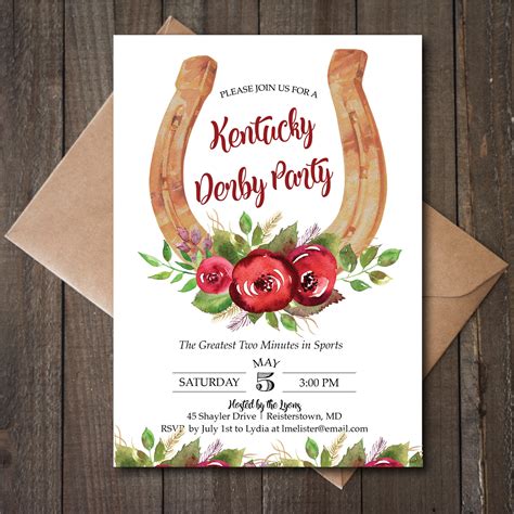 Kentucky Wedding Kentucky Derby Bridal Shower Invitations Party