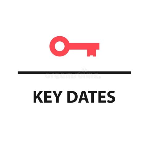 Key Dates Icon Stock Vector Illustration Of Organizer 136801955