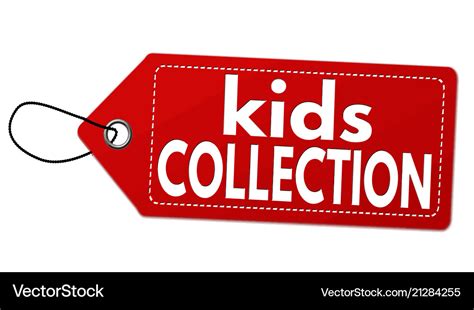 Kids Collection Label Or Price Tag Royalty Free Vector Image