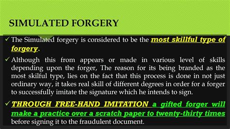 Kinds Of Forgery Forgery Light