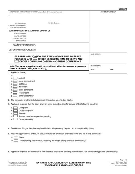 King County Superior Court Ex Parte Forms Countyforms Com