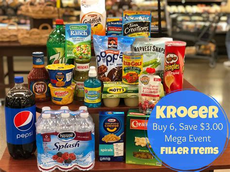 Kroger Mega Event Buy 6 Save 3 Filler Items Inclusion List Kroger Krazy