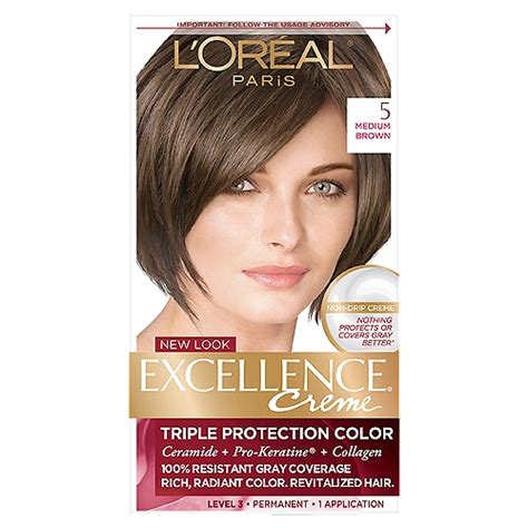 L Amp 39 Or Al Paris Excellence Creme 5 Medium Brown Level 3 Permanent Haircolor 1 Application