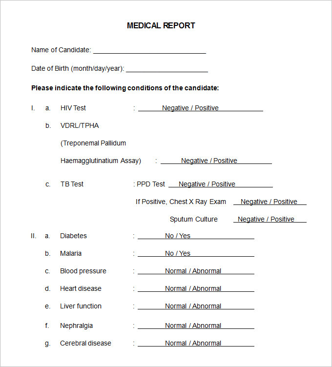 Laboratory Test Report Template Regarding Medical Report Template Free