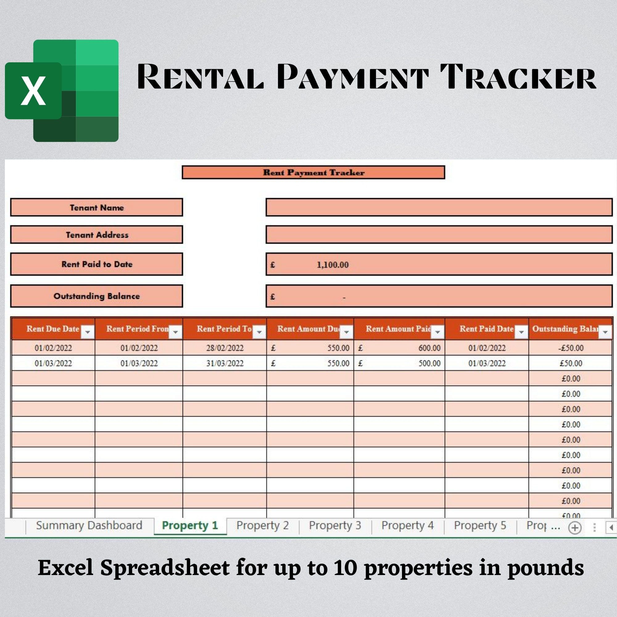 Landlord Rent Ledger Template In Ms Excel Google Sheets Download