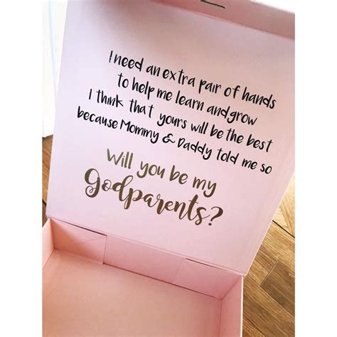 Large Godparent Proposal Be My Godparent Gift Godparent Etsy